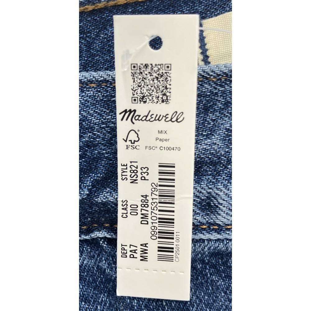 Madewell x Kaihara Denim Low Slung Baggy Jeans W 33P NWT NS821 Wide Leg - Picture 3 of 9